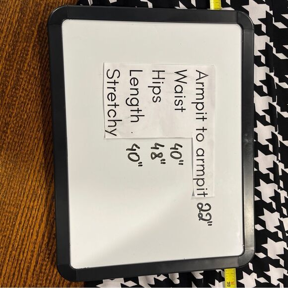 Kiara Elegant long sleeve Black and White Houndstooth Dress size extra large - Picture 9 of 13